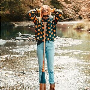 Kiel James Patrick Cozy Fall Leaf Sweater